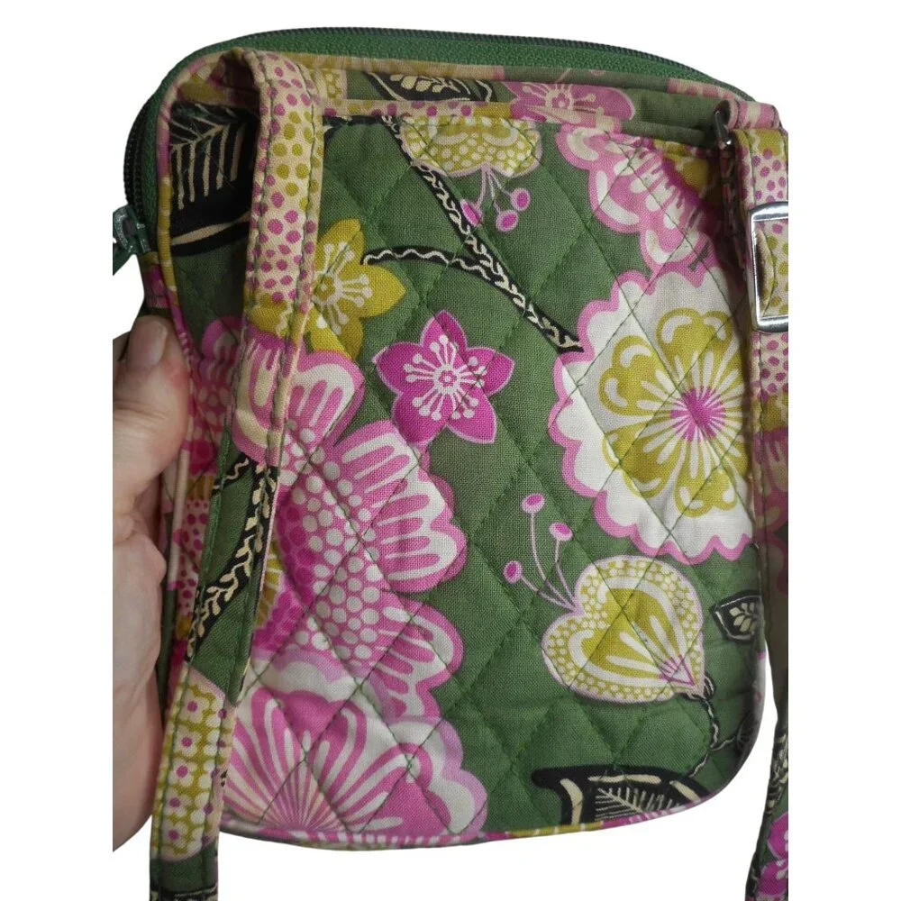 Vera Bradley Mini Hipster Olivia Pink Crossbody bag Green and Pink - Picture 5 of 5
